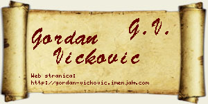 Gordan Vicković vizit kartica